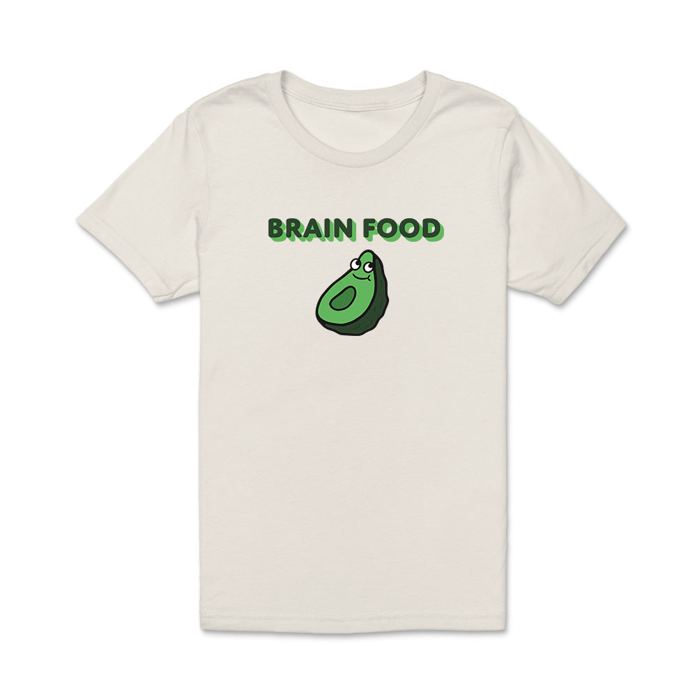 California Kids Collection | Brain Food - Toddler - White | Eco-Friendly, Sustainable Kids Apparel