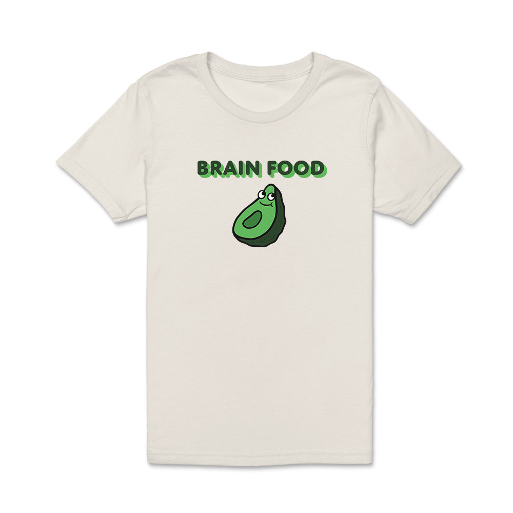 California Kids Collection | Brain Food - Youth - White | Eco-Friendly, Sustainable Kids Apparel