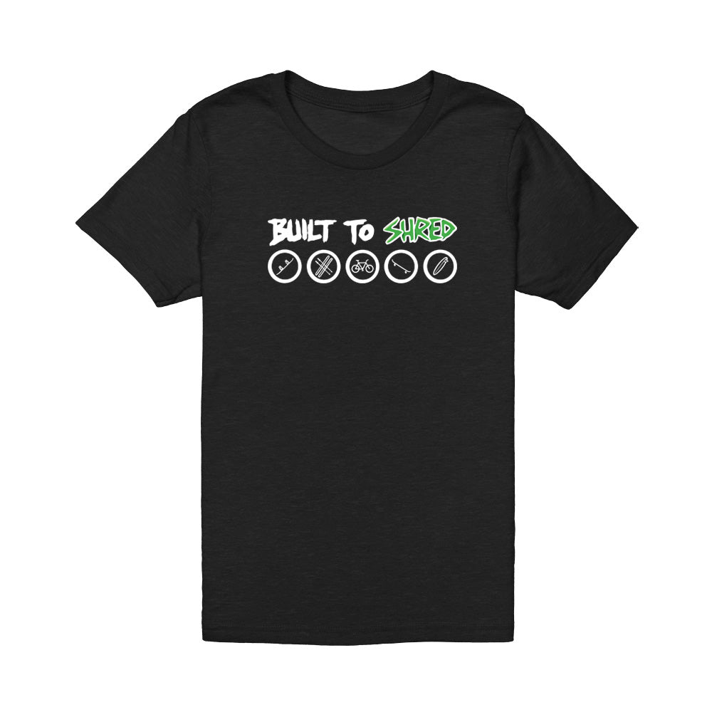 California Kids Collection | Built To Shred - Teen - Black | Eco-Friendly, Sustainable Kids Apparel