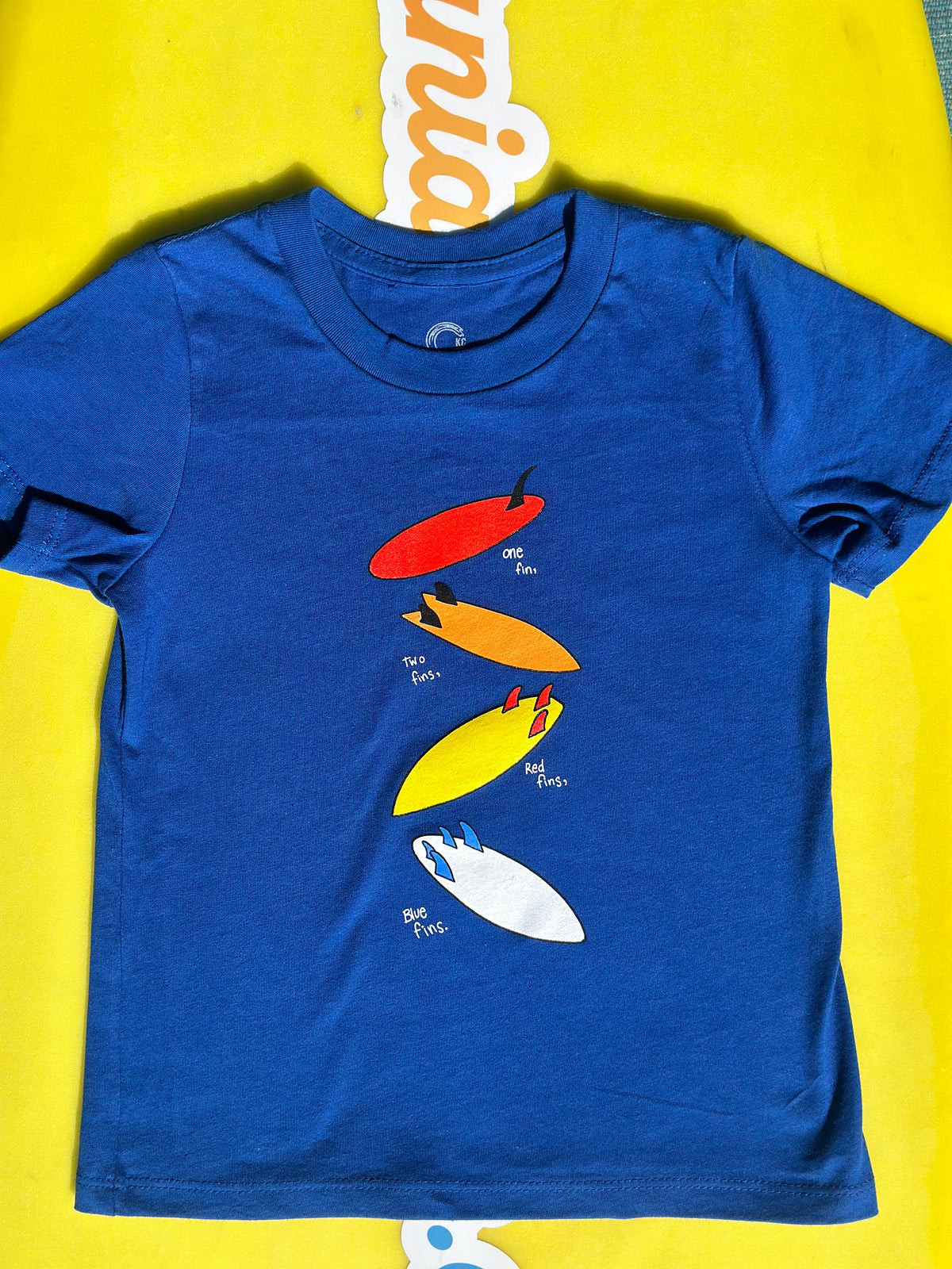 California Kids Collection | 1 Fin, 2 Fin, Red Fin, Blue Fin - Baby - Blue | Eco-Friendly, Sustainable Kids Apparel