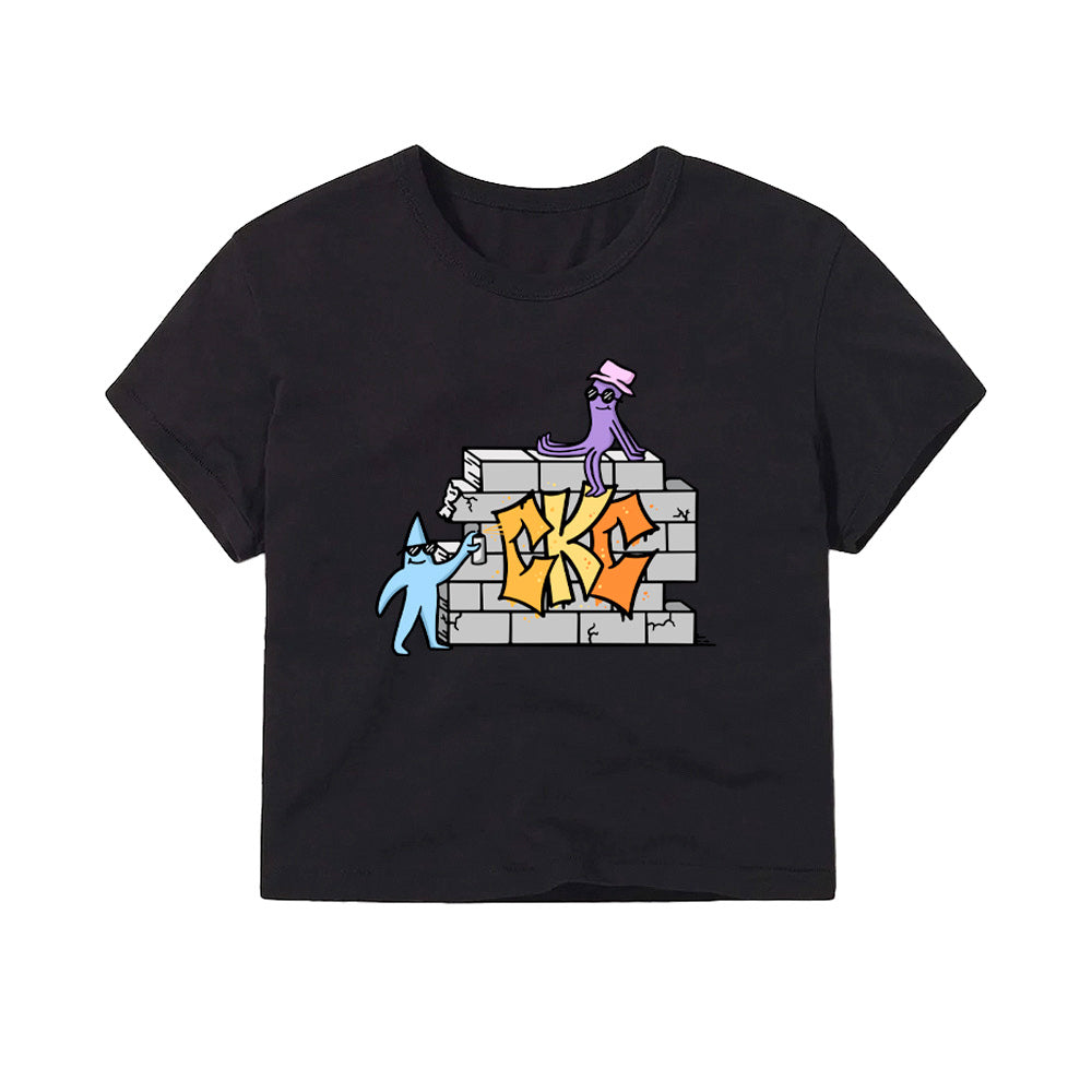 California Kids Collection | The Wall - Women&#39;s Crop - Black | Eco-Friendly, Sustainable Kids Apparel
