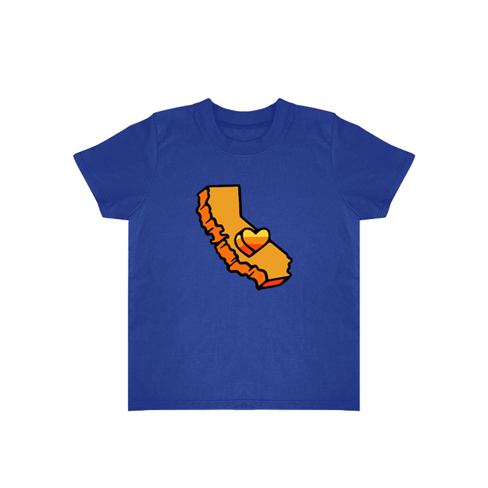 California Kids Collection | California Orange State - Youth - Blue | Eco-Friendly, Sustainable Kids Apparel