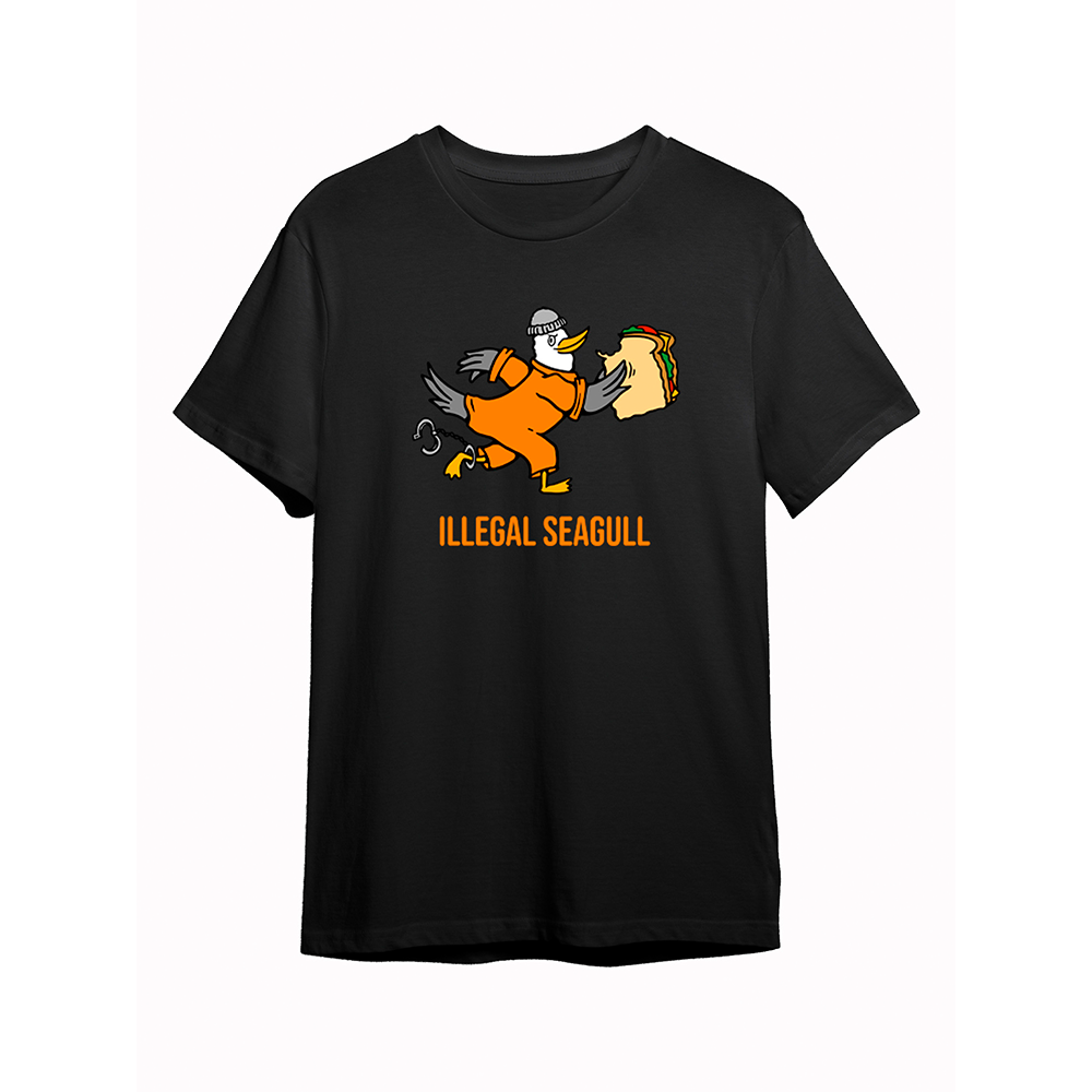 California Kids Collection | The Illegal Seagull - Teen - Black | Eco-Friendly, Sustainable Kids Apparel