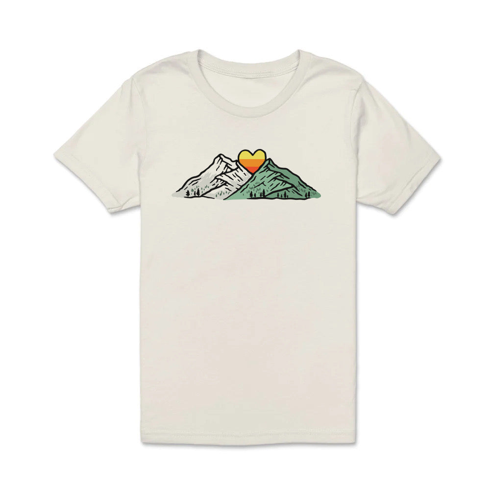 California Kids Collection | Mountain Love - Teen - White | Eco-Friendly, Sustainable Kids Apparel