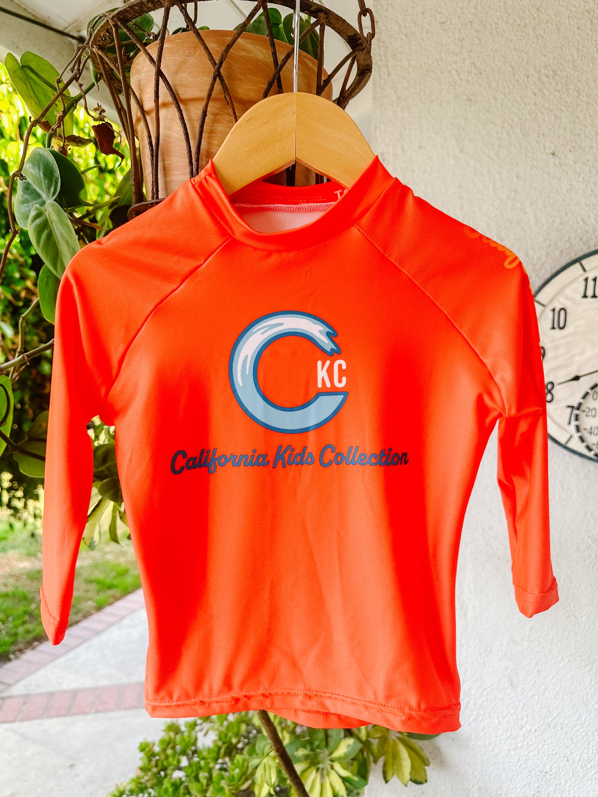 California Kids Collection | Rash Guard - Toddler - Orange | Eco-Friendly, Sustainable Kids Apparel