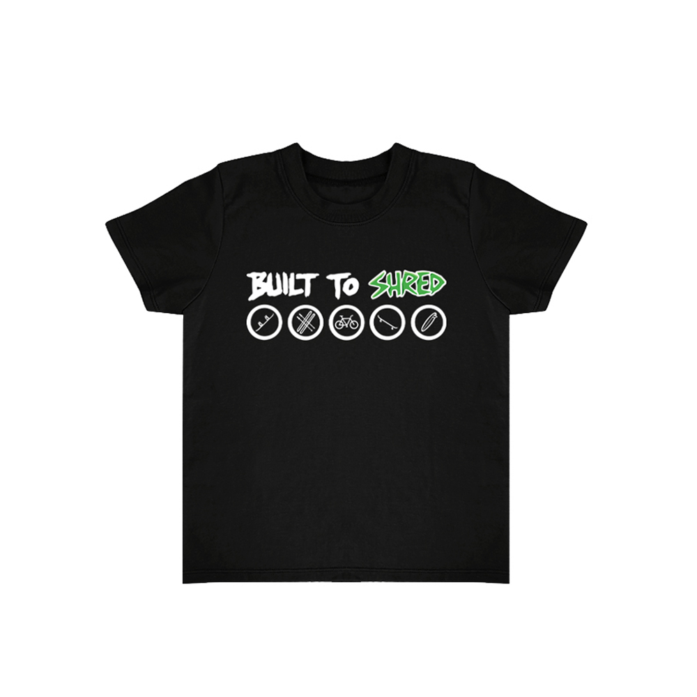 California Kids Collection | Built To Shred - Baby - Black | Eco-Friendly, Sustainable Kids Apparel