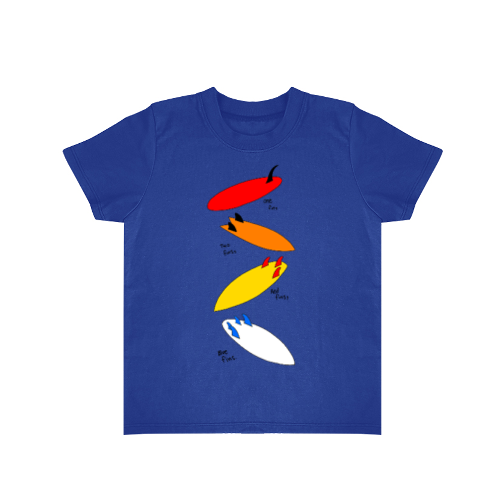 California Kids Collection | 1 Fin, 2 Fin, Red Fin, Blue Fin - Toddler - Blue | Eco-Friendly, Sustainable Kids Apparel