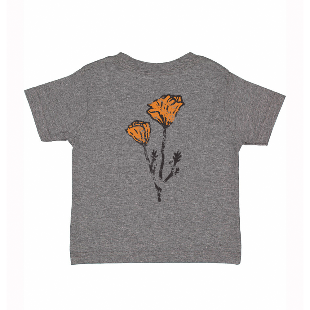 California Kids Collection | The Poppy - Toddler - Heather Grey | Eco-Friendly, Sustainable Kids Apparel