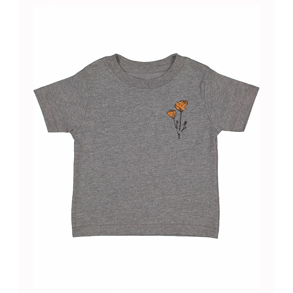 California Kids Collection | The Poppy - Toddler - Heather Grey | Eco-Friendly, Sustainable Kids Apparel