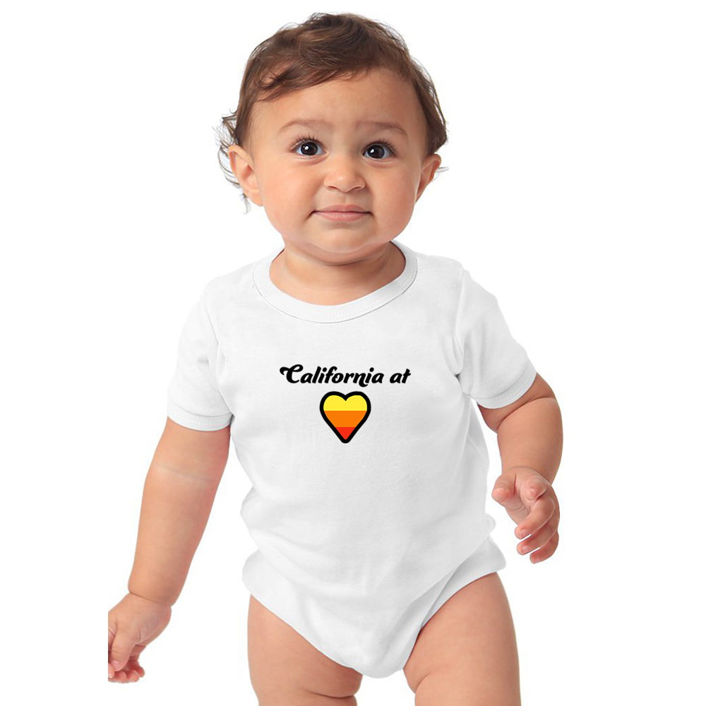 California Kids Collection | California at Heart - Onesie - White | Eco-Friendly, Sustainable Kids Apparel