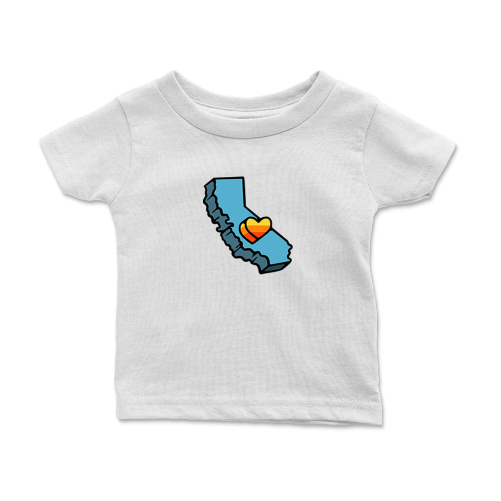 California Kids Collection | California Blue State - Baby - White | Eco-Friendly, Sustainable Kids Apparel