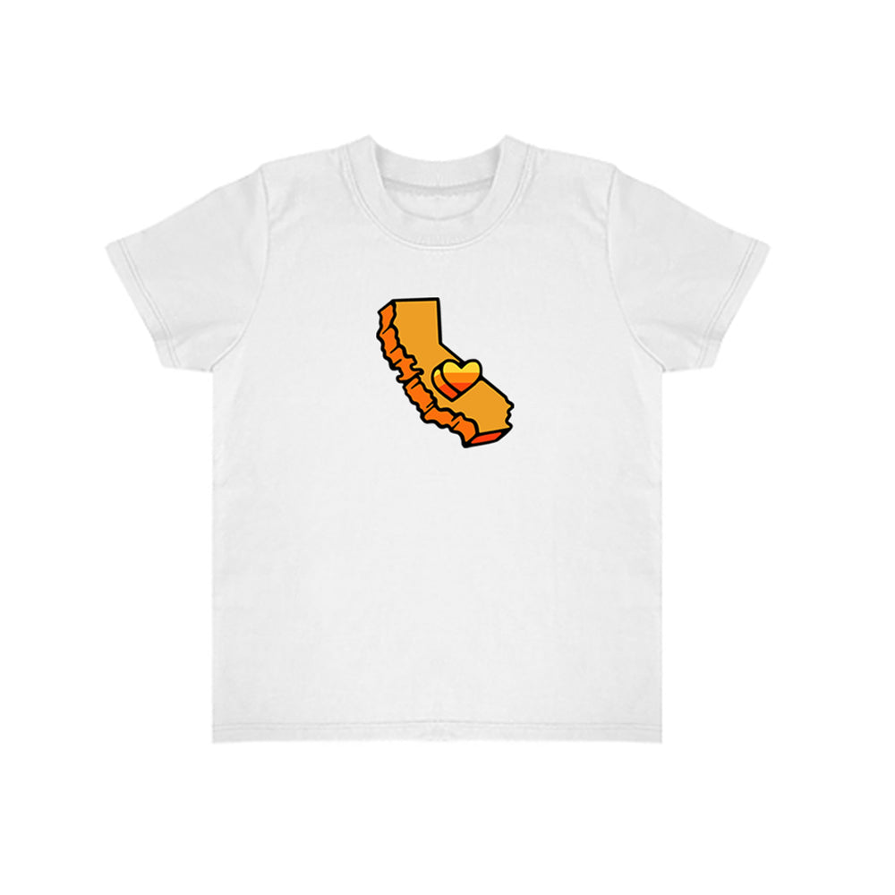 California Kids Collection | California Orange State - Baby - White | Eco-Friendly, Sustainable Kids Apparel