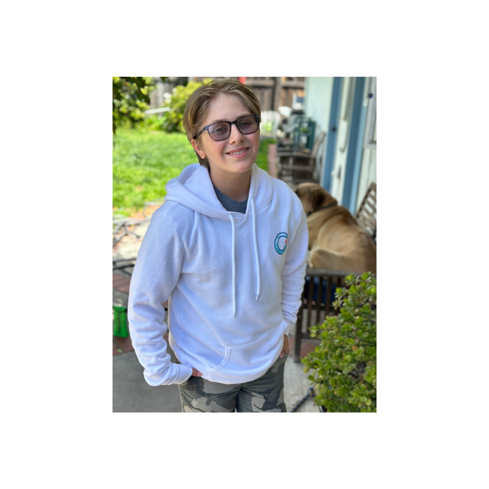 California Kids Collection | CKC Logo Hoodie - Teen - White | Eco-Friendly, Sustainable Kids Apparel