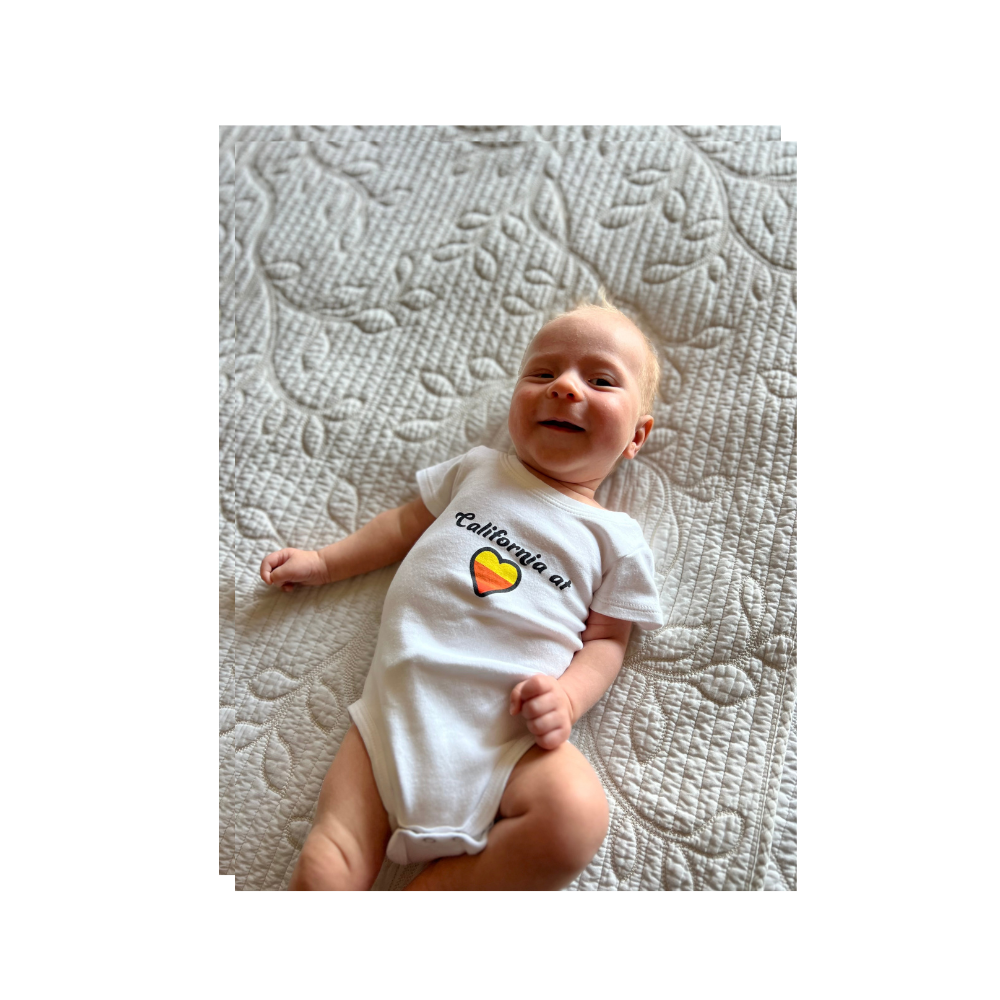 California Kids Collection | California at Heart - Onesie - White | Eco-Friendly, Sustainable Kids Apparel