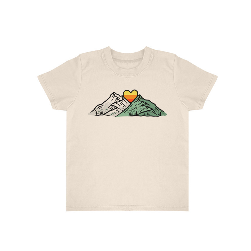 California Kids Collection | Mountain Love - Baby - White | Eco-Friendly, Sustainable Kids Apparel
